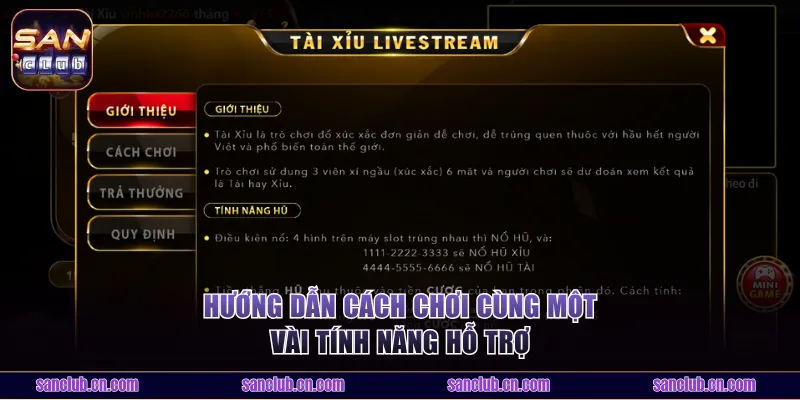 Hướng dẫn cách chơi cùng một vài tính năng hỗ trợ